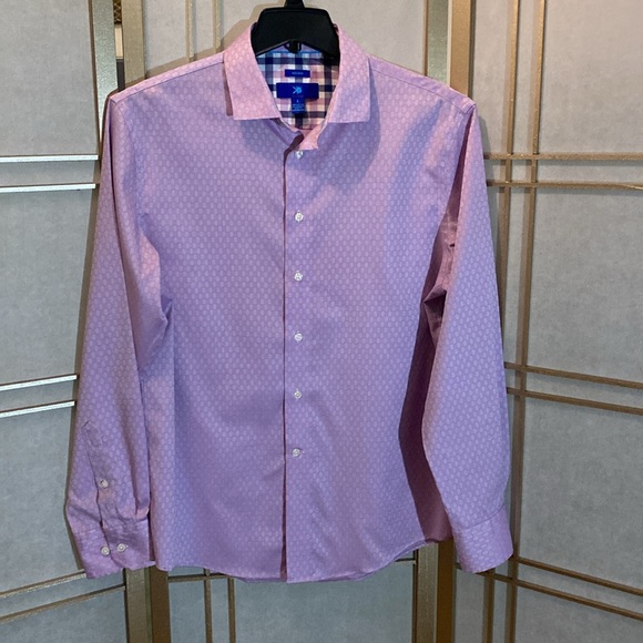 Stunningly handsome shirt, lilac color dress shirt, non-iron, men’s Large - Picture 2 of 7